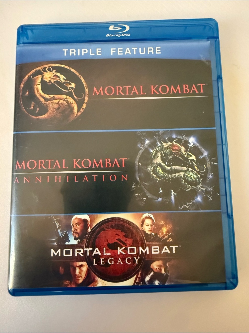 Mortal Kombat Triple Feature Blu-ray + 2 Mortal Kombat Blu-Ray/DVD movies